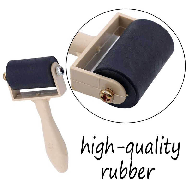 3 Pcs Rubber Brayer Rollers Ink Applicator Printmaking Art Craft