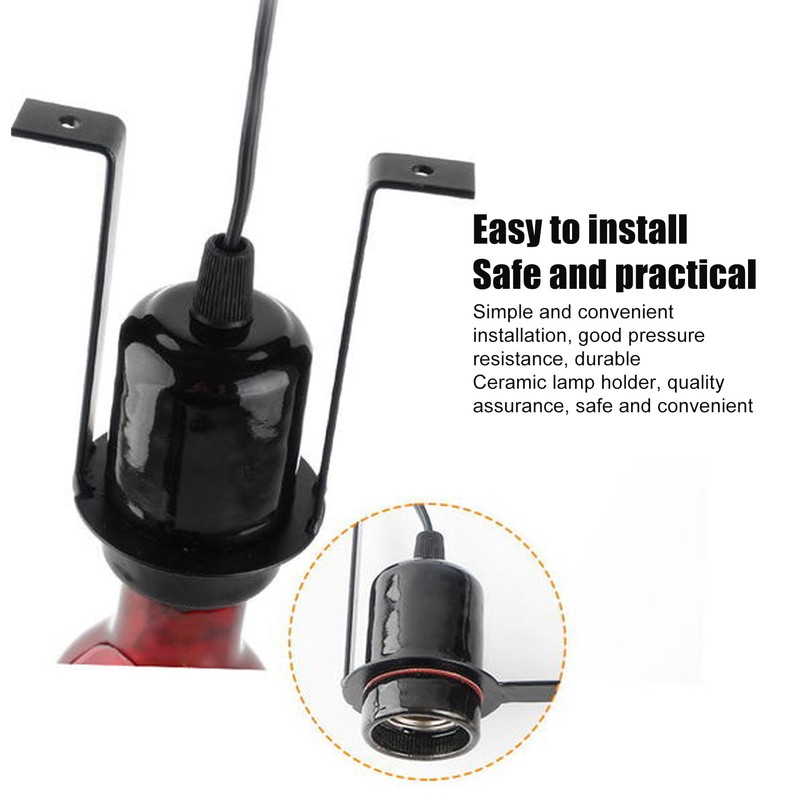 Reptile Ceramic Heat Lamp Holder Load 300W E27 Base Bulb