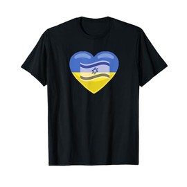 Support peace with Israeli flag and Ukrainian flag T-Shirt