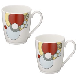 Noritake P97280/4614 Noritake Mugs (Pair) 10oz Frank Lloyd Wright Imperial 2 Piece Bone China