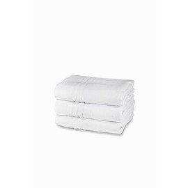 HH HERMET HOTELLERIE Towel Set 100% Cotton 3 Hand Towels Set of 3 60 x 100 cm 380 g/m² Ideal for B&B and Hotels Washable White Essential Line
