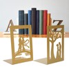 Metal Book Divider Thicken AntiSlip Bookend Desktop Organize Bookshelf Craft