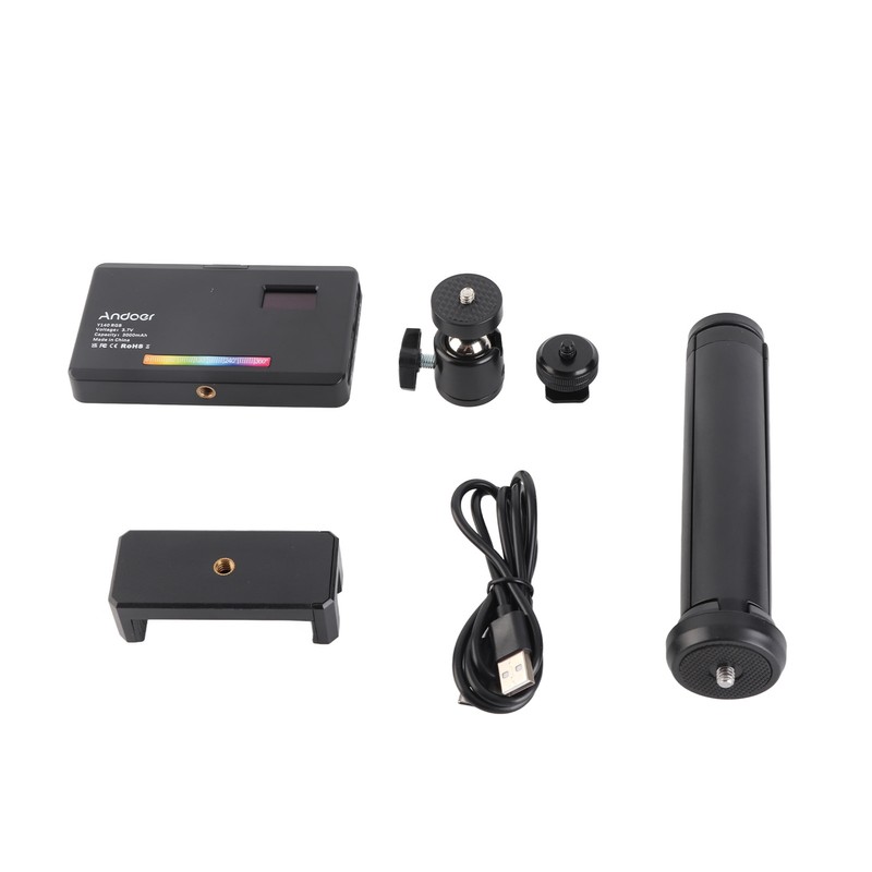 LED Video Light 2500K-9000K Bi Color Temperature Stepless Dimming RGB