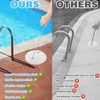 2Pcs Pool Skimmer Hook, Stainless Steel Skimmer Basket Handle Extended