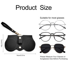 Qaestuan 6 Pieces Portable Sunglasses Case, Hanging Glasses Case, Fashion Soft Sunglasses Case, Travel Protective Cover for Glasses for Men and Women