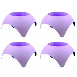 Beach Vacation Accessory Turtleback Sand Coaster Drink Cup Holder, Pack of 4 (Lavender)