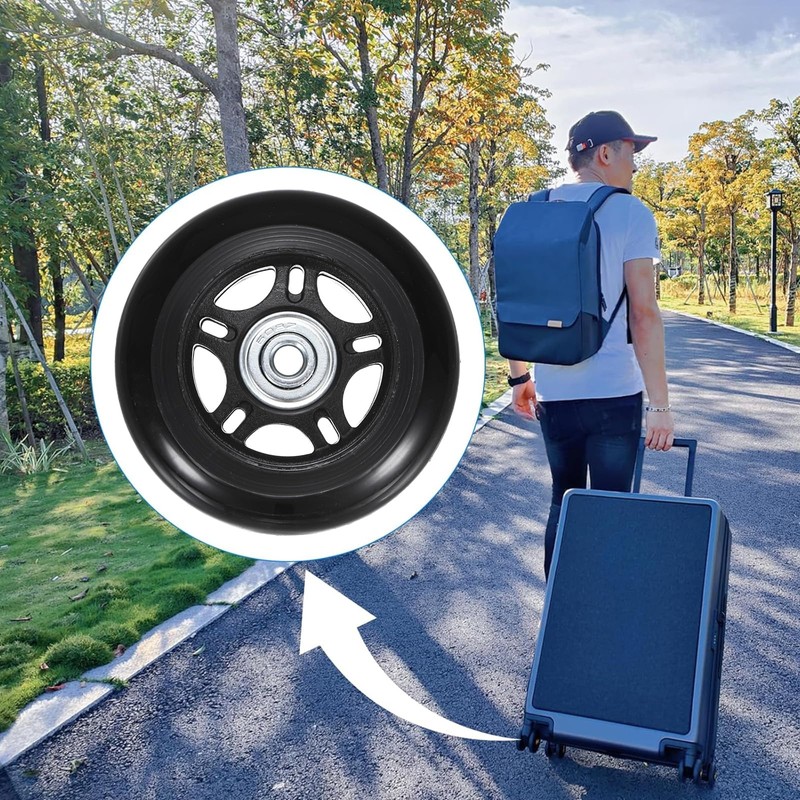 Luggage Suitcase Replacement Wheels [2pcs] - 75 x 24 mm