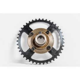 Hi-Gear #420 1/2" Pitch 38T Sprocket Chain Free Wheel Drive w Axle Shaft Hub Adapter by Alfa Wheels (Shaft 3/4")