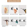 VINHOLD Wall Mounted Coat Rack-3 Hooks, Heavy Duty Stainless Steel