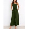 ANRABESS Women Summer Dressy Jumpsuits One Shoulder Sleeveless Casual Wide
