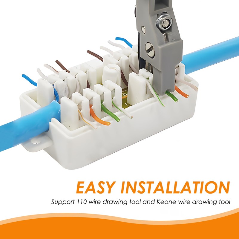 LUCTHY 2Pack Cat6 RJ45 Junction Box with Screwdriver, Punch Down