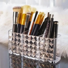[SS62] Makeup organizer, brush organizer, pencil holder, 3 compartments / [에스에스62]메이크업정리함 브러쉬 정리함 연필꽂이 3칸