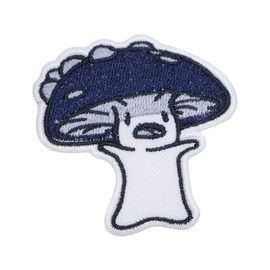 PITAI - Parches para planchar con hongos y parches incrustados para planchar o coser en la ropa, decorativos, emblema de apliques de reparación de jeans (azul marino)