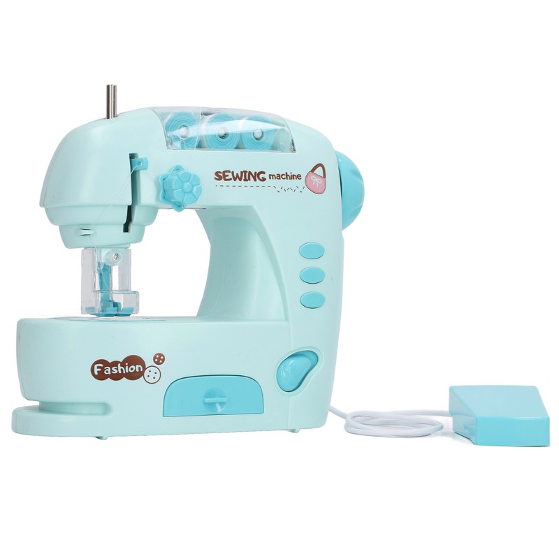 Children Electric Sewing Machine Toy with Threader Ruler Interesting Small