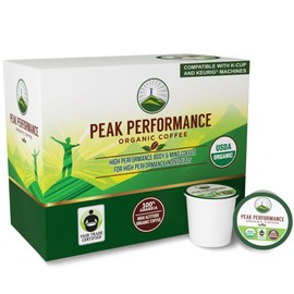 USDA Organic Coffee Pods. Compatible With K-CUP And Keurig Machines. High Altitude USDA Organic Coffee. Fair Trade Low Acid Beans Medium Roast Single Serve 24 Count Recyclable Cups For High Performers
