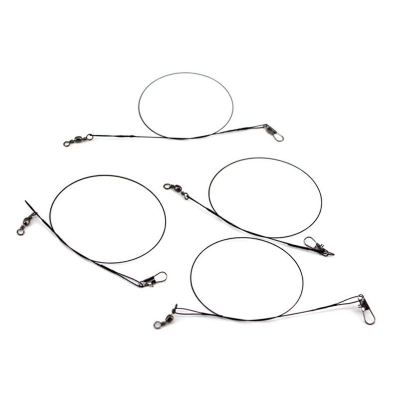 Sosoport 3sets Sturdy Stainless Steel Fishing Line for Lure Leader