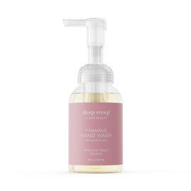 Deep Steep Foaming Hand Wash, Passion Fruit Guava, 8 oz – Gentle Cleanser with Aloe, Argan Oil, Shea Butter & Hyaluronic Acid – Vegan, Clean Beauty, Soft & Hydrated Hands