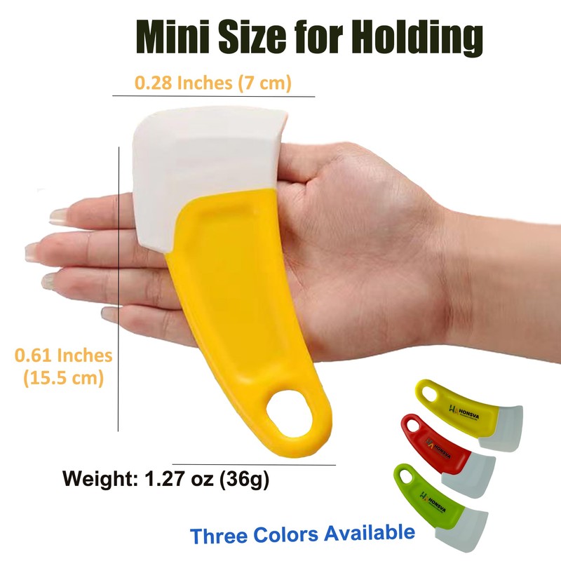 Honsva Silicone Dish Scraper to Kitchen Cleaning for Pans, Pots,