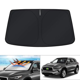 KUST Windshield Sun Shade for 2019-2021 Infiniti QX50 & 2021-2025 2026 QX55 Accessories Window Sunshade Sun Visor Protector Foldable Blocks UV Rays Keep Car Cooler