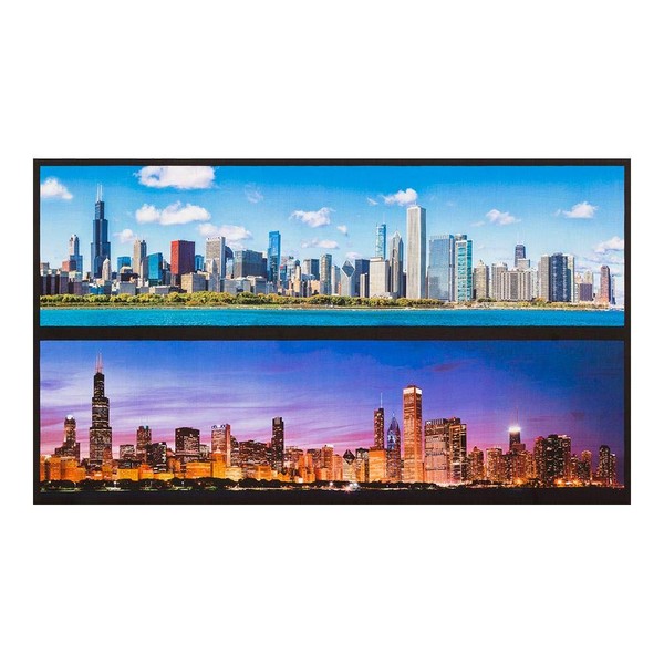 Kaufman Cityscapes Chicago 24'' Panel Multi Quilt Fabric