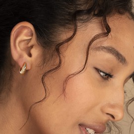 Jenosy Earrings for Women Gold Teardrop Earrings Cute Huggie Hoop Earrings for Women Lightweight Cartilage Gold Earrings Hypoallergenic 18K Gold Plated Earrings Trendy Jewelry for Women Girls