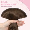 PINKPEARL Human Hair Clip in Hair Extensions 18inch #4 Chocolate