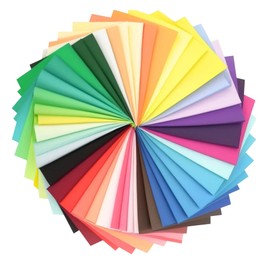 YKUKIZEE 50 PCS Color Cotton Fabric 8 x 8 inch, Square Quarters Fabric Bundles, 20 x 20 cm Patchwork Cotton Fabric Quilting for DIY Craft Sewing Clothing