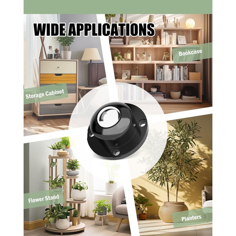 TRVL FIELDER Self Adhesive Caster Wheels for Furniture, Small Casters