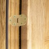 Brass Butler Tray Hinge Set, 2Pcs Round 90 Degree 2-1/2"x1-1/2