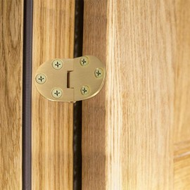 Brass Butler Tray Hinge Set, 2Pcs Round 90 Degree 2-1/2"x1-1/2 with Screws Folding Flap Heavy Duty Sewing Machine Table Flip Top Hinge for Folding Tables Cabinet Closet Door