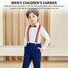 KRYMSON Set of 2 Rainbow Bow Tie Suspenders, Adjustable Suspenders,