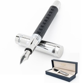 Conklin Duragraph Special Edition Fountain Pen Royal - Fine Nib, Elegant Writing Instrument with Regal Black Leather Finish