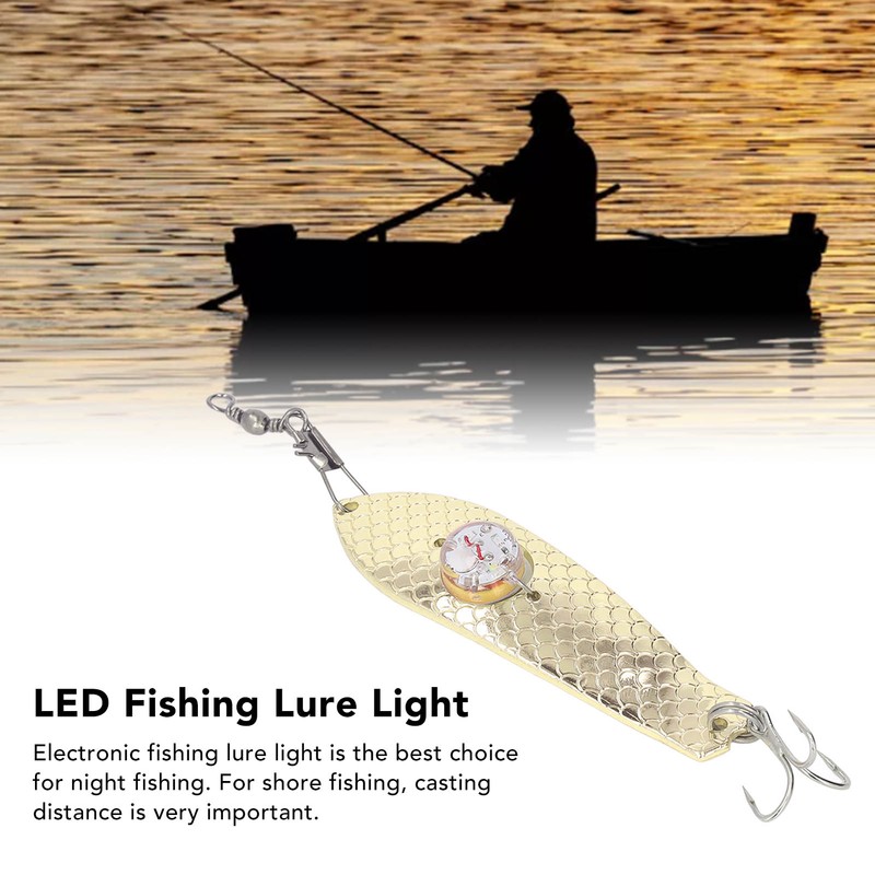 5PCS LED Fishing Lure Light Rustproof Stainless Steel LED Lighted