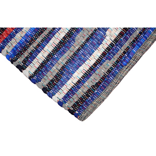 COTTON CRAFT Arya Handwoven Reversible Cotton Chindi Area Rug, 4' X 6', Multicolor