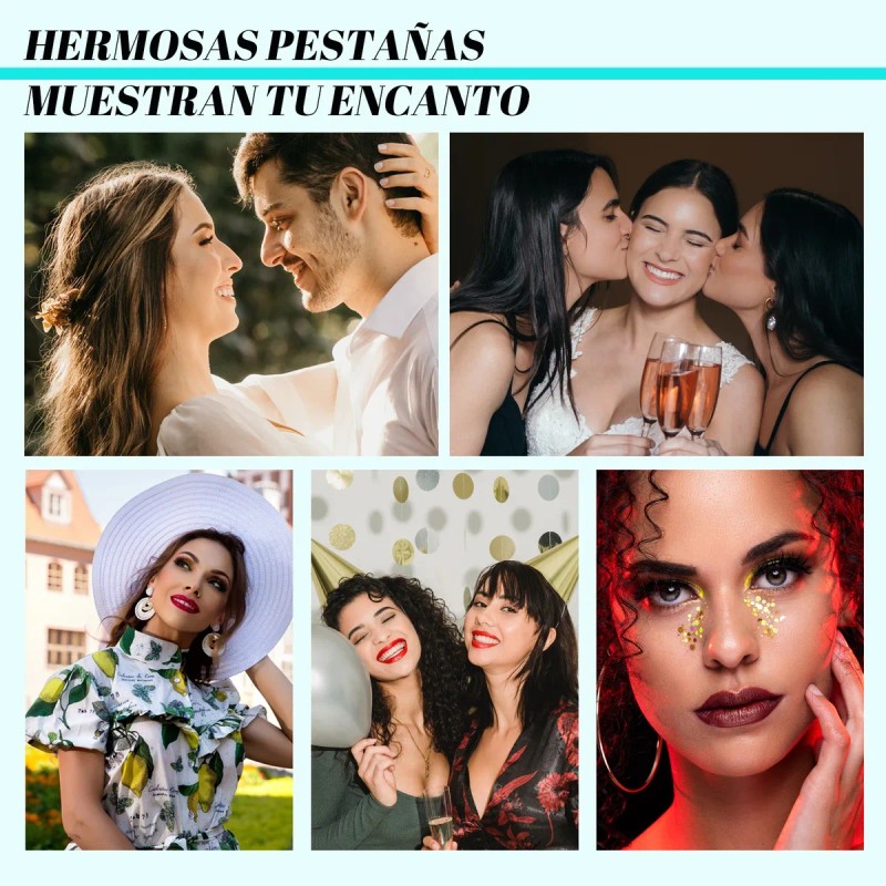 Kit De Extensiones De Pestañas Con Pegamento Amzgirl Lash