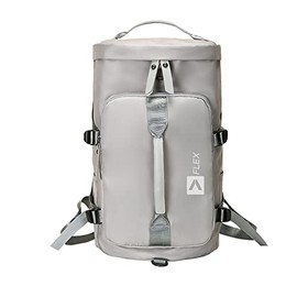 Sports Gym/Travel Duffle Bag with Separate Shoes Compartment and Wet Pocket, Unisex Waterproof Gym Bag for Men and Women, Durable Travel Duffel Bag with Shoulder Strap (Grey)