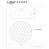 Kingston Brass K125A1 Victorian Raindrop Showerhead, Polished Chrome