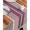 Knitted Tasseled Table Runner, Organic Cotton, Many Colours, Green, Beige,