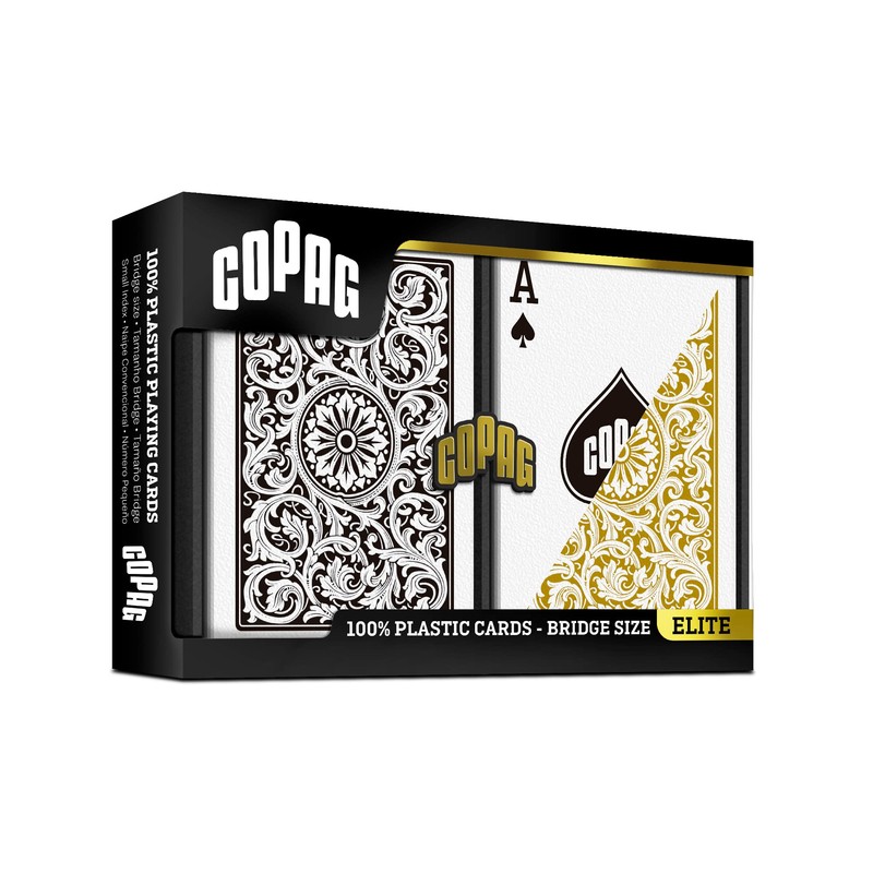 COPAG 1546 Design 100% Plastic Playing Cards, Bridge Size (Narrow)