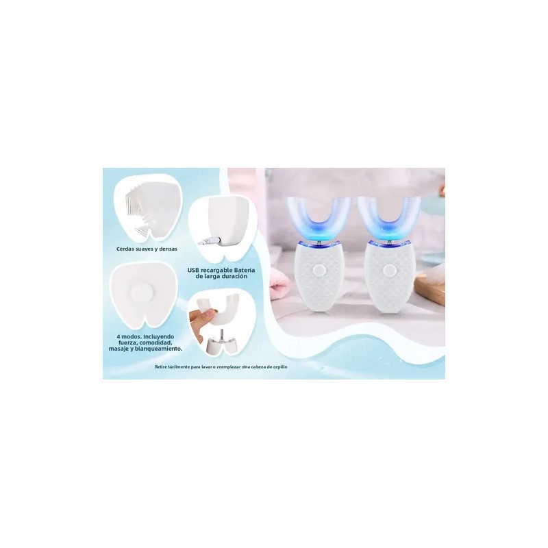 Blanqueador Dental Forma U Con Vibración Resistente Al Agua