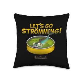 Surströmming Let's Go Strömming Fish in Can Surströmming Throw Pillow