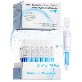 WNP Sérum De Ácido Hialurónico Al 3% Para El Rostro Con Hidratación Multicapa 4D | Sérum Antiedad Ultra Hidratante | Hidratante Para Piel Seca Y Sensible | Cuidado Facial Previo Al Maquillaje | 30 Via