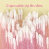 Lippenpinsel, 300 Stück, Lippenstift-Applikator, Lipgloss-Stäbe für Augen und Make-up, Kristallrosa