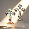 QFkris Colorful Crystal Cross Standing Decor