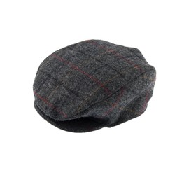 Dents Mens Abraham Moon Tweed Baseball Cap - Blue - charcoal, size: l
