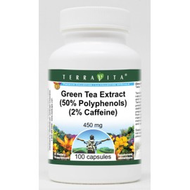 Green Tea Extract (50% Polyphenols) (2% Caffeine) - 450 mg (100 Capsules, ZIN: 514482)
