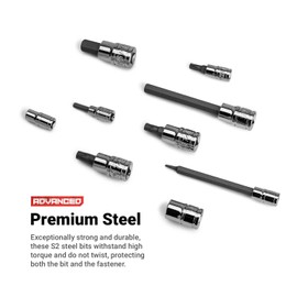 Capri Tools Long 3/16" Hex Bit Socket, 1/4" Drive, SAE