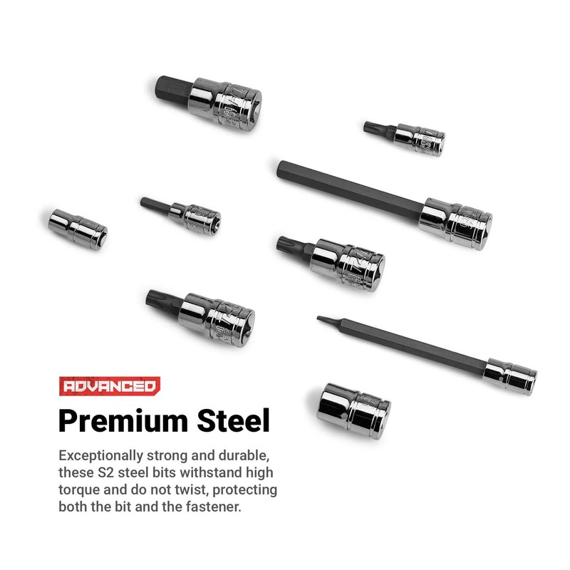 Capri Tools Long 3/16" Hex Bit Socket, 1/4" Drive, SAE