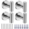 4 PCS Porta Toallas para Baño,304 Gancho de Acero Inoxidable