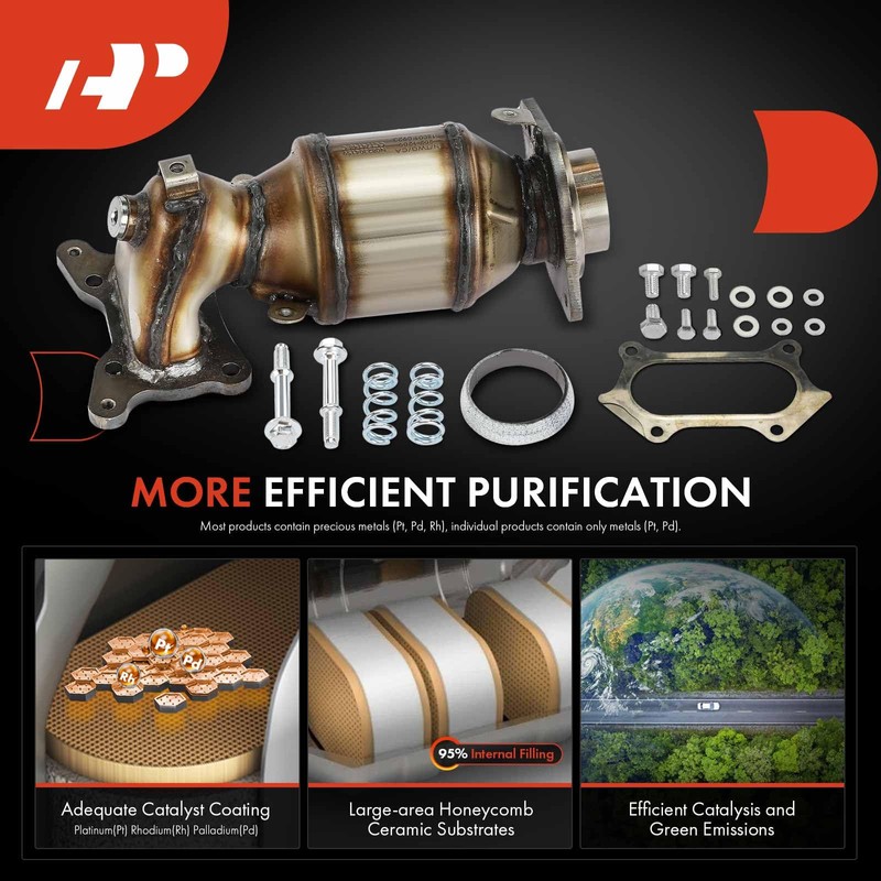 A-Premium Catalytic Converter Kit Direct-Fit Compatible with Honda CR-V CRV